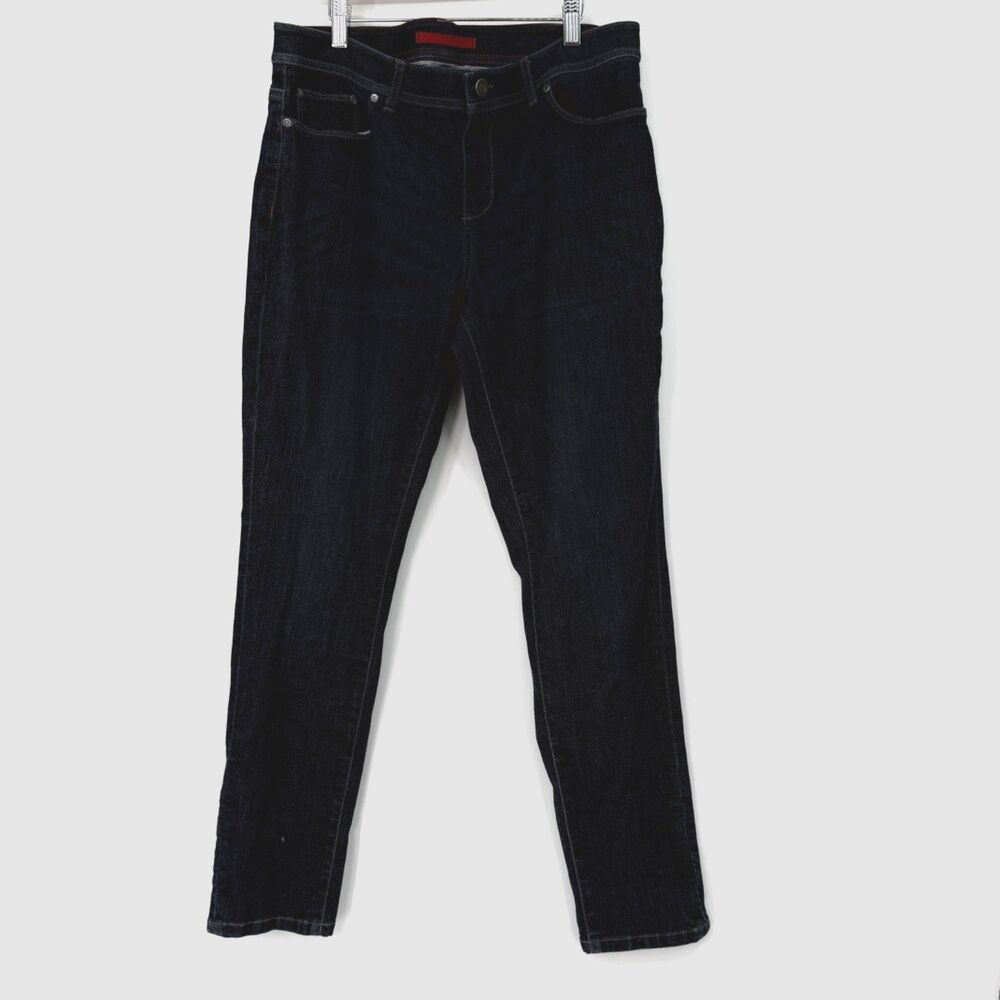 L.L. Bean‎ Women's 12R Dark Wash Slim Straight Comfort Denim